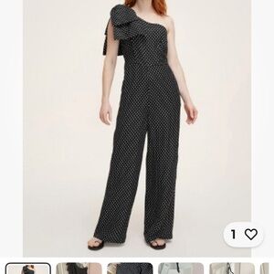 Kate Spade Black and White Wide Leg Jumpsuit 3X.